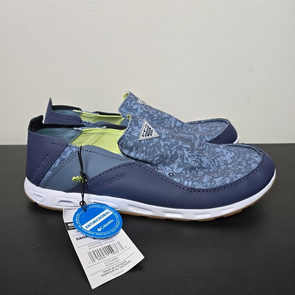 Columbia Shoes Mens 11.5 Wide Blue Bahama Vent PFG Fishing Boating Outdoors NEW - Picture 1 of 11